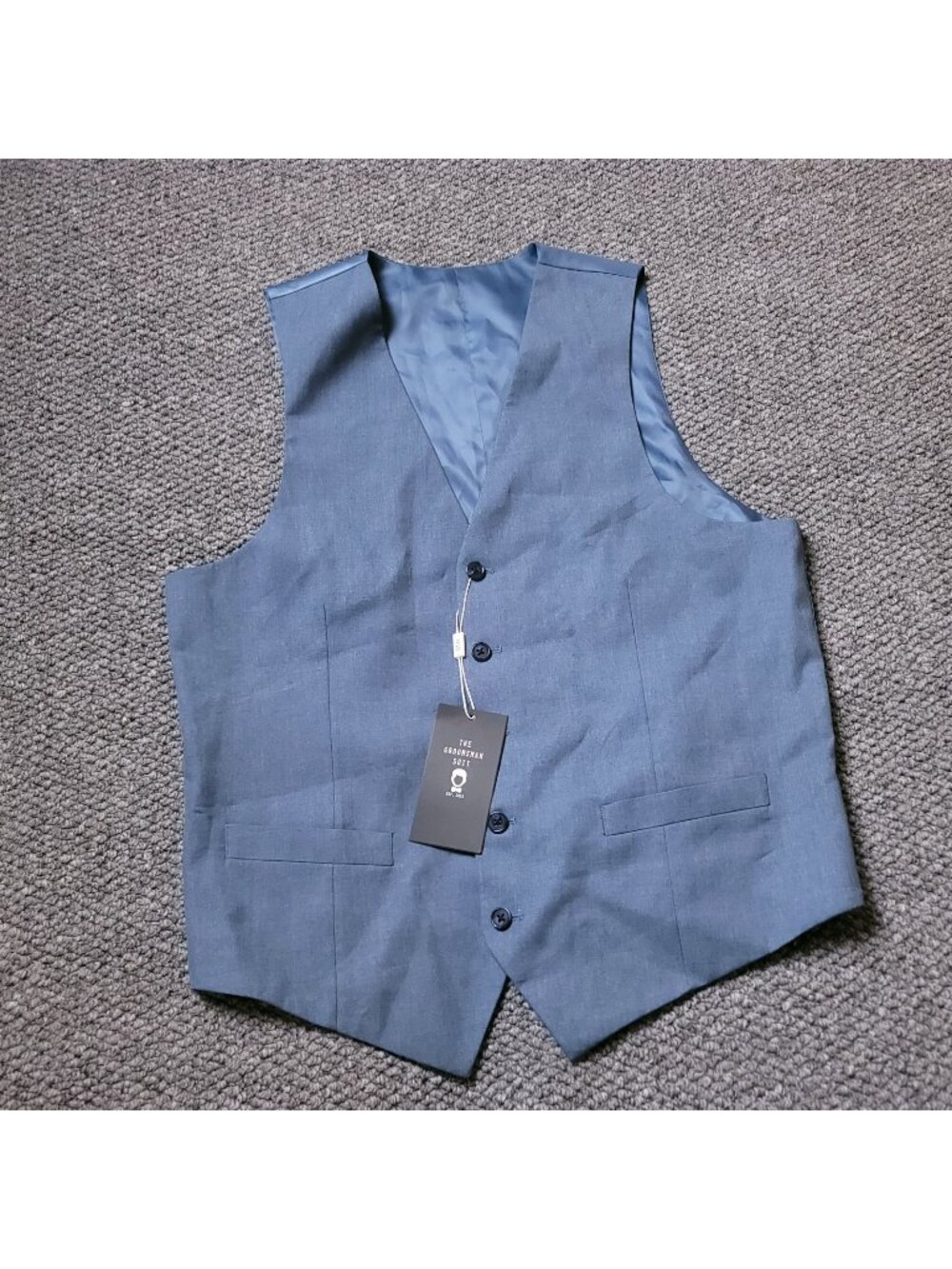 The Groomsman Suit Vest Mens 38 Light Blue Formal Supply Dress Wedding Shop